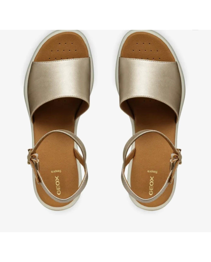 GEOX SANDALI D55EA D Meliconia Oro a fascia unica 
