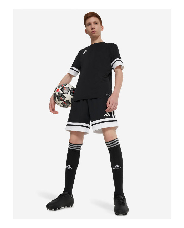 Adidas pantaloncini bambini nero e bianco Squa25 
