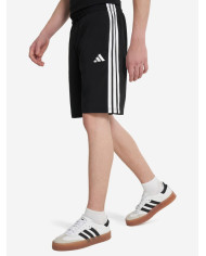 Adidas Pantaloncini Bambino nero con logo bianco ricamato 
