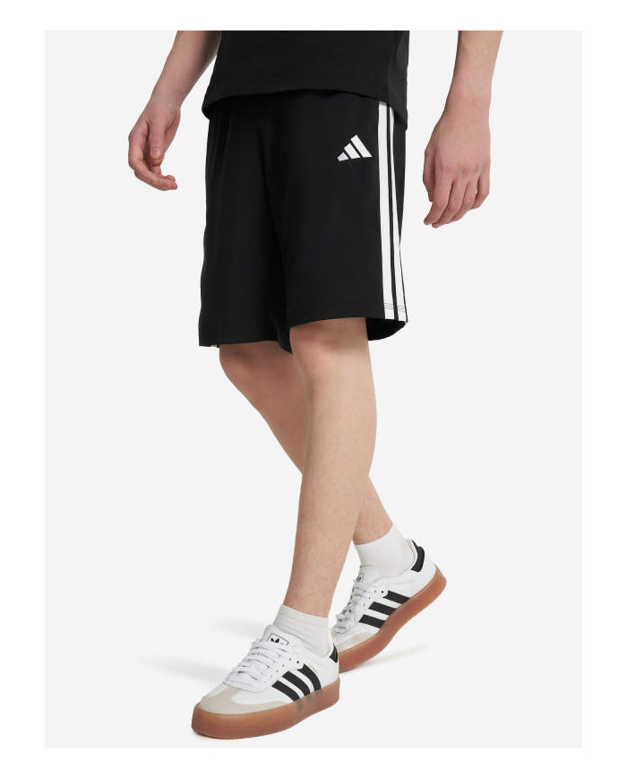Adidas Pantaloncini Bambino nero con logo bianco ricamato 
