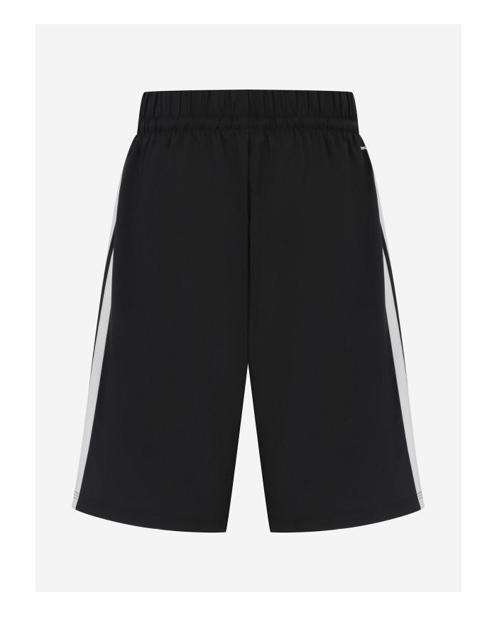 Adidas Pantaloncini Bambino nero con logo bianco ricamato 
