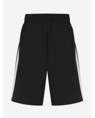 Adidas Pantaloncini Bambino nero con logo bianco ricamato 
