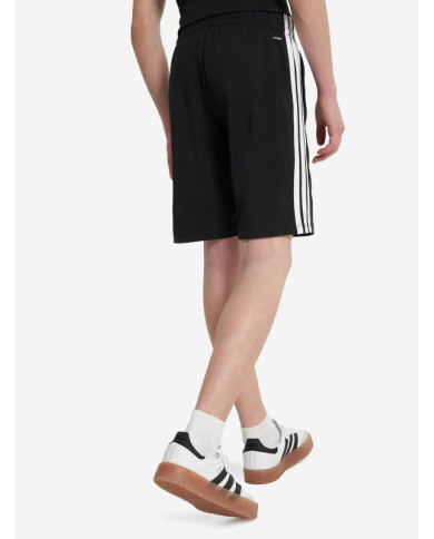 Adidas Pantaloncini Bambino nero con logo bianco ricamato 
