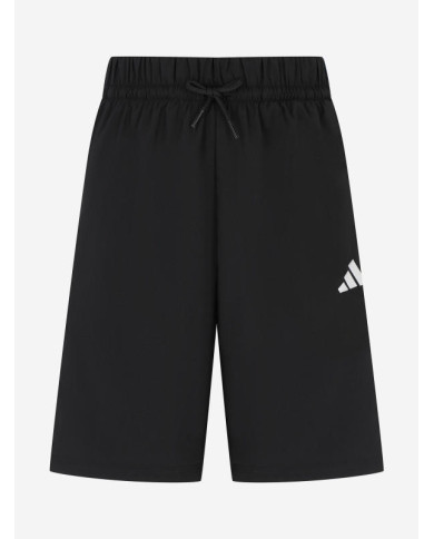 Adidas Pantaloncini Bambino nero con logo bianco ricamato 

