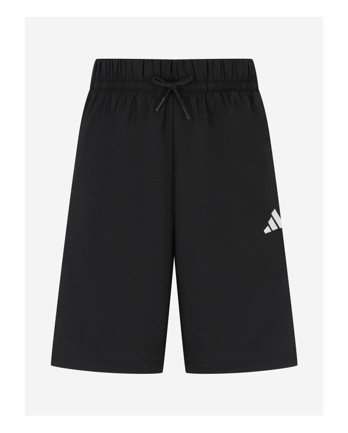 Adidas Pantaloncini Bambino nero con logo bianco ricamato 

