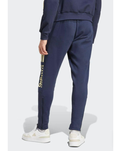 ADIDAS PANTALONI Felpati blu con dettagli iconici gialli IW5946

