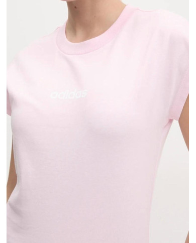 adidas t-shirt in cotone Essentials Linear donna colore rosa JG8659

