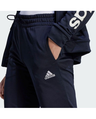 adidas tuta Essentials blu navy in acetato IC3431 con cappuccio 
