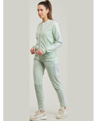Adidas tuta completa verde modello basic Essentials Set Tuta Sportiva Strisce IX1094
