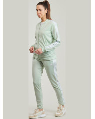 Adidas tuta completa verde modello basic Essentials Set Tuta Sportiva Strisce IX1094
