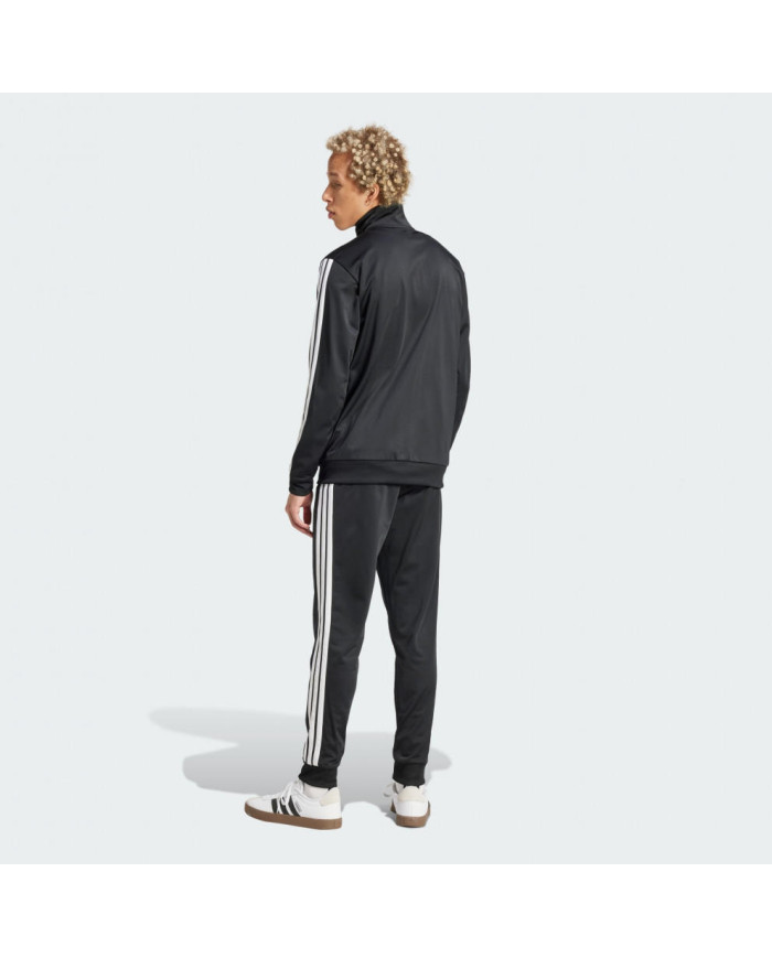 adidas Tuta completa con giacca con chiusura a zip e pantalone essenzial di fondo nero sportswear
