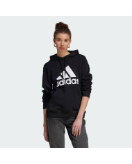 Adidas felpa nera con cappuccio e Big Logo da donna 
