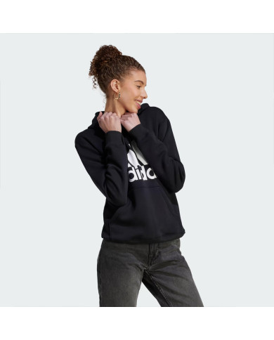 Adidas felpa nera con cappuccio e Big Logo da donna 
