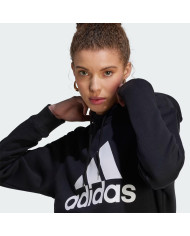 Adidas felpa nera con cappuccio e Big Logo da donna 
