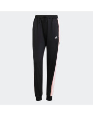 Tuta adidas Completa modello IX1110 con giacca e pantalone color nero con dettagli bianchi e rosa
