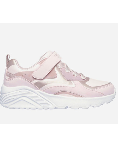 Scarpe da ginnastica SKECHERS KIDS 310380L con lacci finti e strappo e suola alta 
