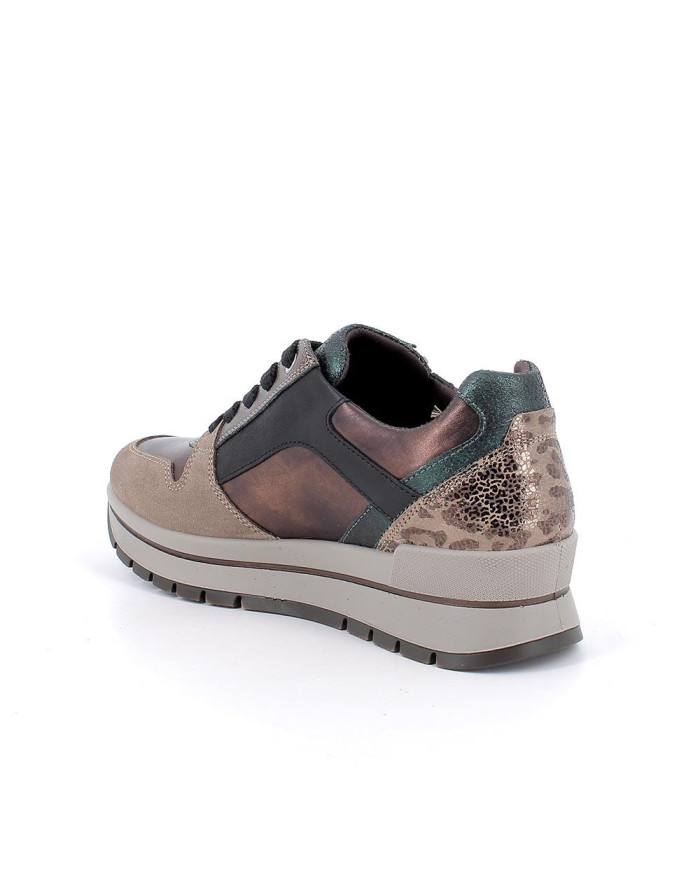 Sneakers igi&co modello 8676177 da donna marrone e beige con zip
