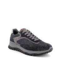 Sneakers da uomo Igi&Co 8641800 blu in pelle con lacci 
