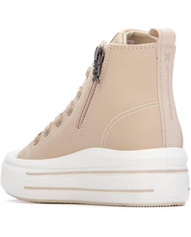 Xti SNEAKERS 151297 nude a collo alto e suola alta 
