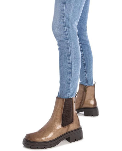 XTI 144297, Stivale basso in due colori da Donna con cerniera interna 
