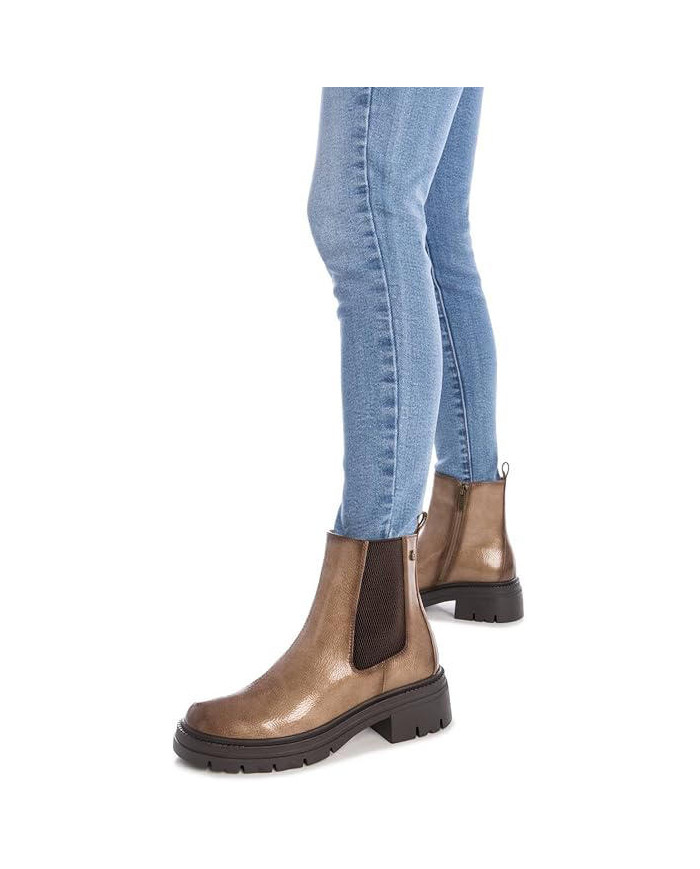 XTI 144297, Stivale basso in due colori da Donna con cerniera interna 
