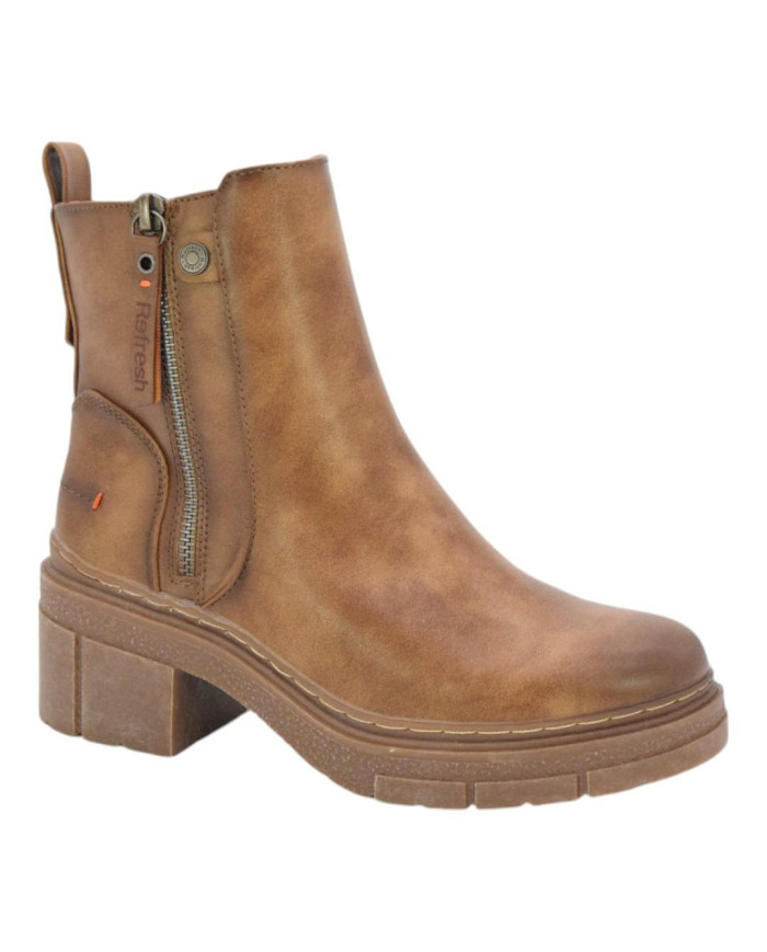 REFRESH 171993, Stivaletto Donna invernale con cerniera laterale 
