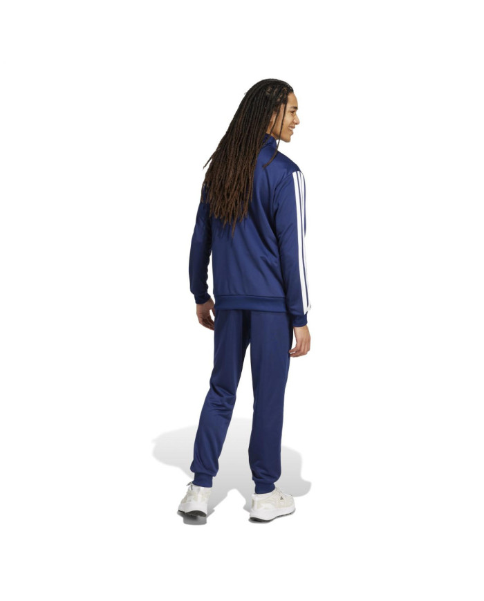 Adidas Tuta Sportswear Basic 3-Stripes French Terry Dark Blue/White da Uomo
