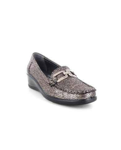 SCIOCCANTE MOCASSINO MIN-A1752 COLLEZIONE AUTUNNO/INVERNO COLORE MARRONE E NERO SINTETICO
