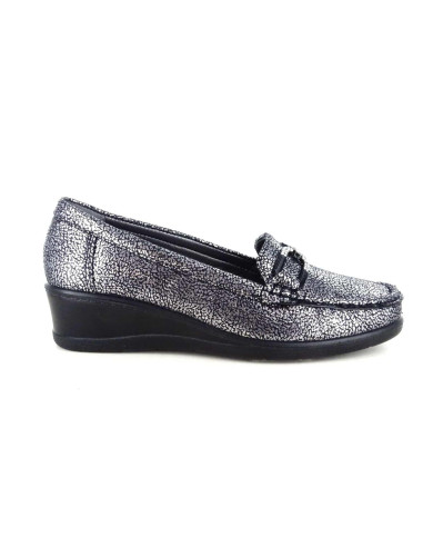 SCIOCCANTE MOCASSINO MIN-A1752 COLLEZIONE AUTUNNO/INVERNO COLORE MARRONE E NERO SINTETICO
