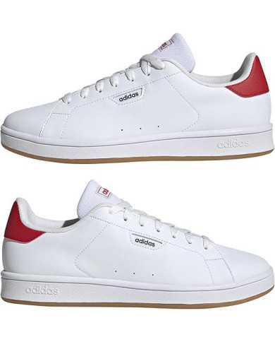 Adidas Urban Court, Sneakers Uomo color bianco con dettaglio rosso
