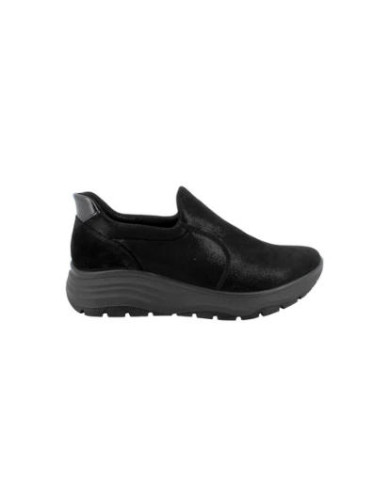 Mocassino Enval Soft 8780500 donna nero in tessuto elastico 
