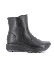 Stivaletto Igi&Co con zeppa da donna nero con zip in pelle 8657600
