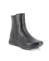 Stivaletto Igi&Co con zeppa da donna nero con zip in pelle 8657600
