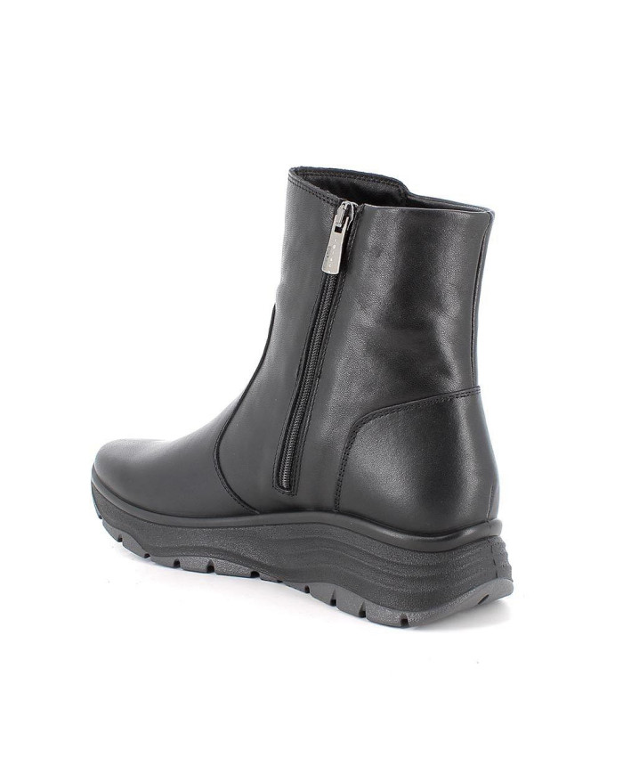 Stivaletto Igi&Co con zeppa da donna nero con zip in pelle 8657600
