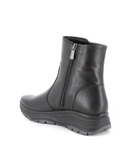 Stivaletto Igi&Co con zeppa da donna nero con zip in pelle 8657600

