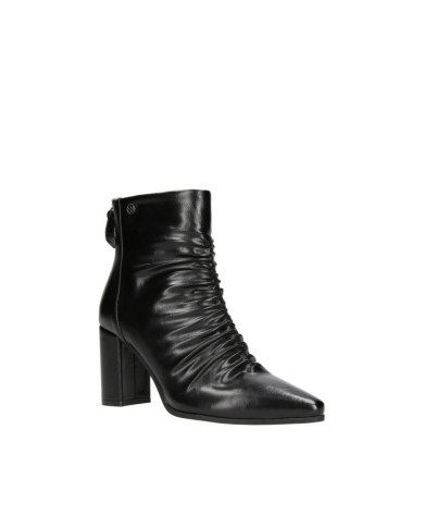 Wcubed Tronchetti 49051 da donna neri e off white arricciati davanti con tacco 
