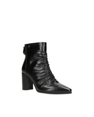 Wcubed Tronchetti 49051 da donna neri e off white arricciati davanti con tacco 
