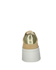 Sneakers WCUBED 49093 champagne con dettaglio gioiello nei lacci 
