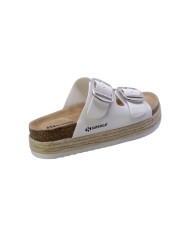 SUPERGA CIABATTE con platform e suola intrecciata in corda e sughero S11T228/SP
