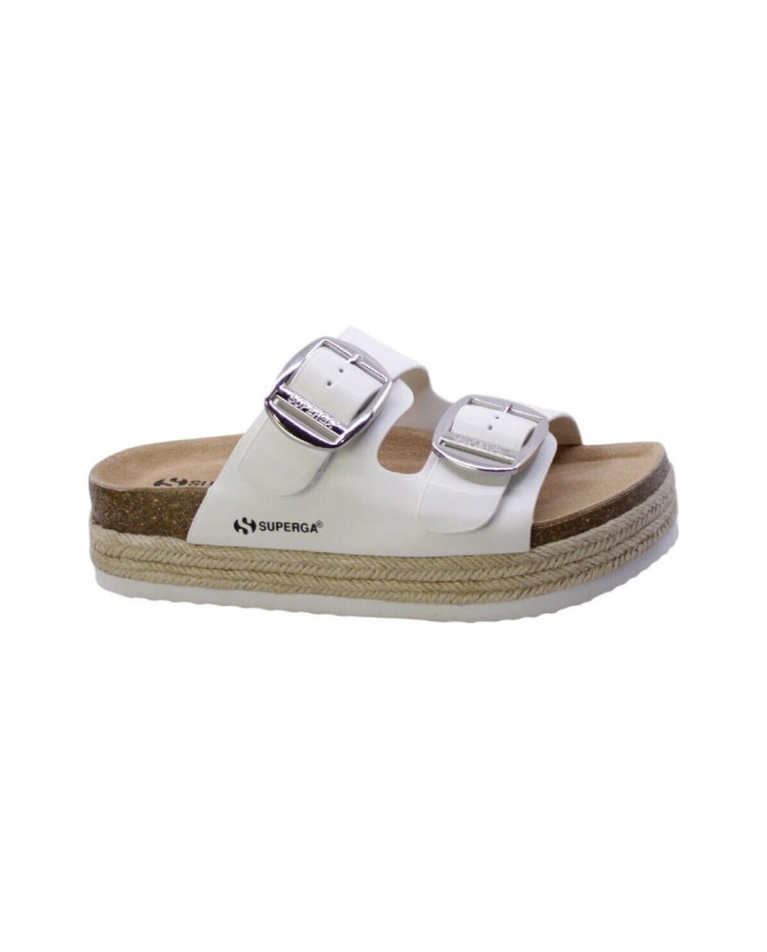 SUPERGA CIABATTE con platform e suola intrecciata in corda e sughero S11T228/SP
