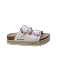 SUPERGA CIABATTE con platform e suola intrecciata in corda e sughero S11T228/SP
