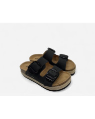 SUPERGA CIABATTE con platform e suola intrecciata in corda e sughero S11T228/SP
