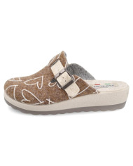 Fly flot Pantofole 44w68mr Avio in feltro con disegno stampato 
