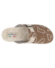 Fly flot Pantofole 44w68mr Avio in feltro con disegno stampato 
