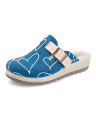 Fly flot Pantofole 44w68mr Avio in feltro con disegno stampato 
