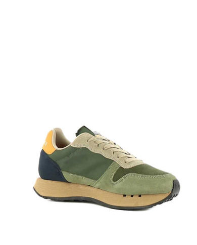 Sneakers LUMBERJACK DUST UOMO 102214998 verdi con tocchi di giallo e blu
