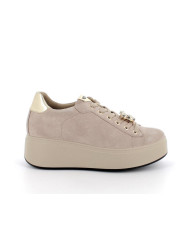 igi&co ALLY sneakers Donna in camoscio visone con gioiello 
