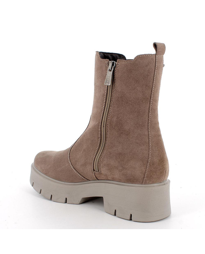 Stivaletti da donna Igi&co beatles beige con zip
