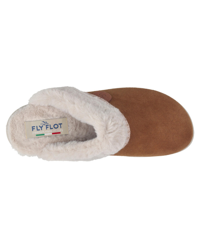 ciabatta da donna in morbida microfibra fly flot - BEIGE
