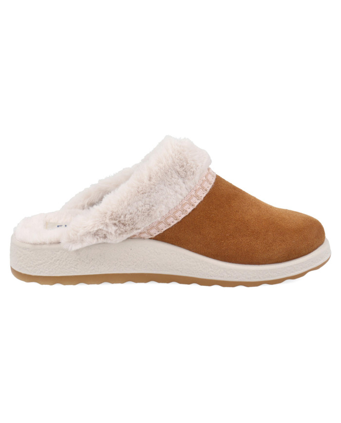 ciabatta da donna in morbida microfibra fly flot - BEIGE
